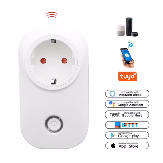 Zigbee Tuya Energy Monitor, таймер/дистанционное управление, умная розетка, вилка европейского стандарта